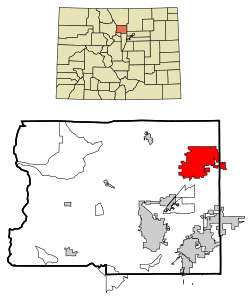 Boulder County Colorado Incorporated and Unincorporated areas Longmont Highlighted